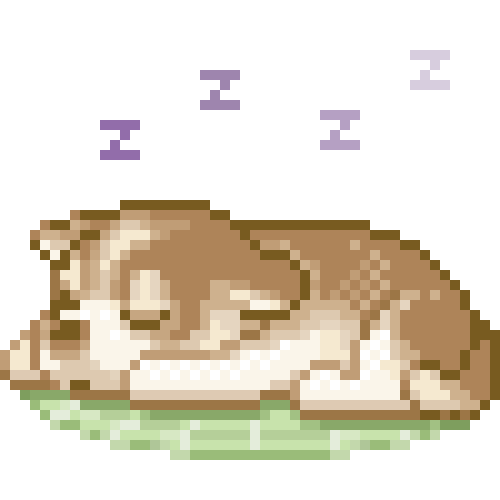 Sleeping Pixel Dog