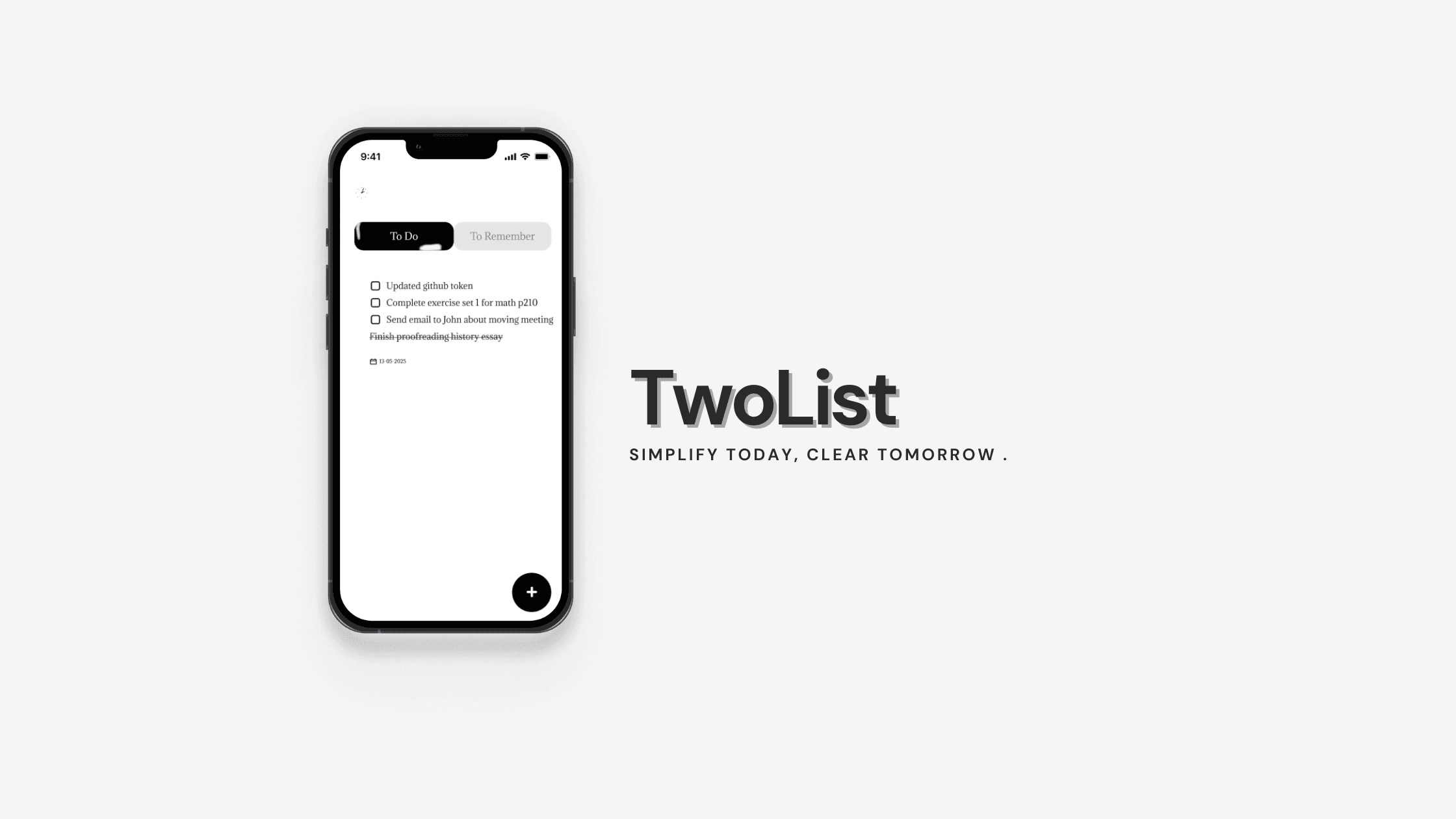 Application "TwoList" Project